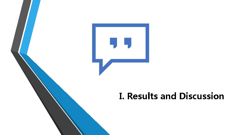 I. Results and Discussion I. Results and Discussion