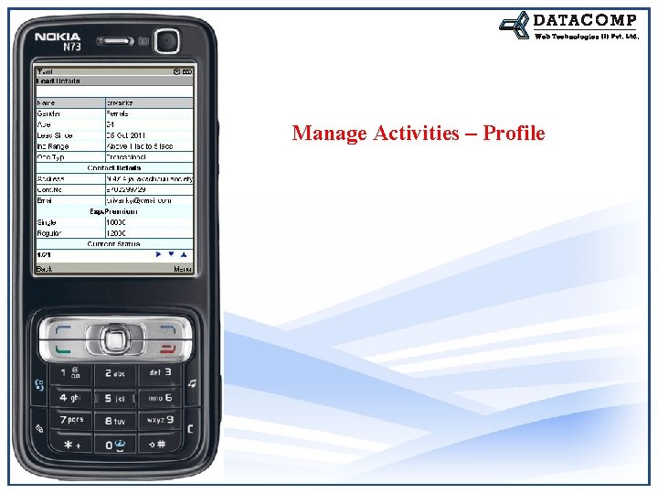 Manage Activities – Profile 
