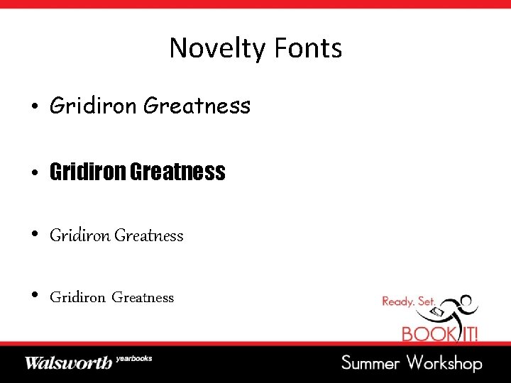 Novelty Fonts • Gridiron Greatness 