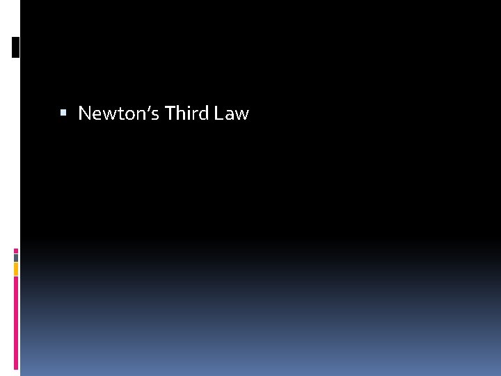  Newton’s Third Law 