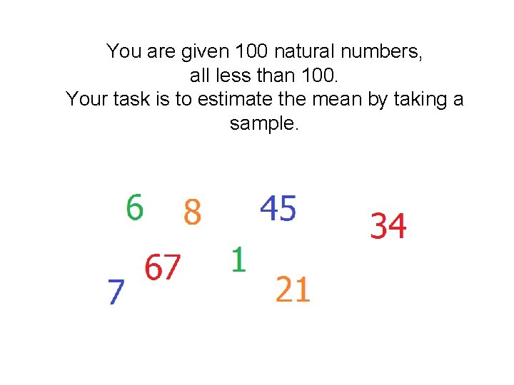 You are given 100 natural numbers, all less than 100. Your task is to