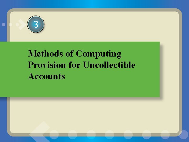 3 Methods of Computing Provision for Uncollectible Accounts 