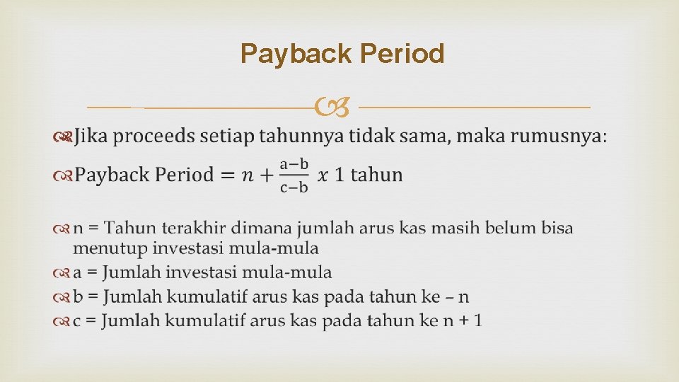 Payback Period 