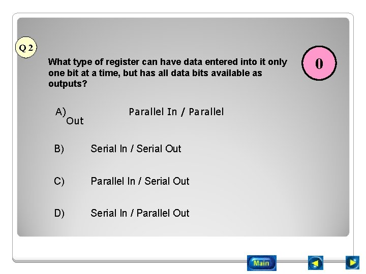 Q 2 What type of register can have data entered into it only one