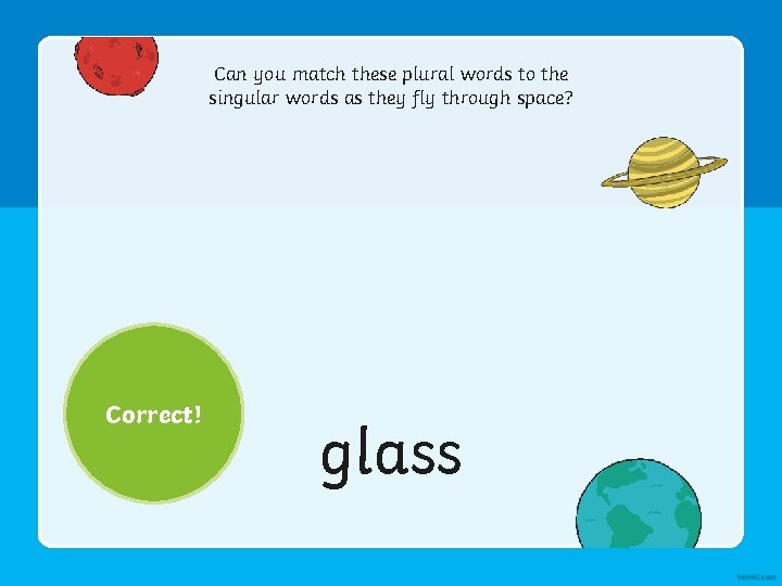 Can you match these plural words to the singular words as they fly through