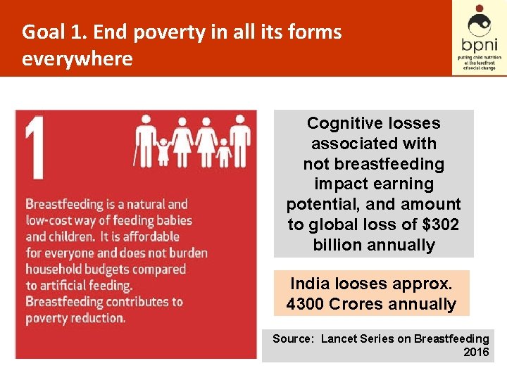 Goal 1. End poverty in all its forms everywhere Cognitive losses associated with not