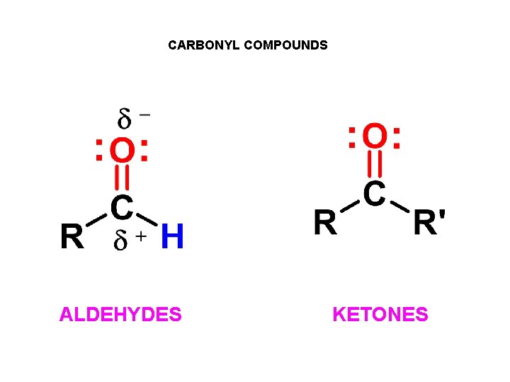 CARBONYL COMPOUNDS ALDEHYDES KETONES 
