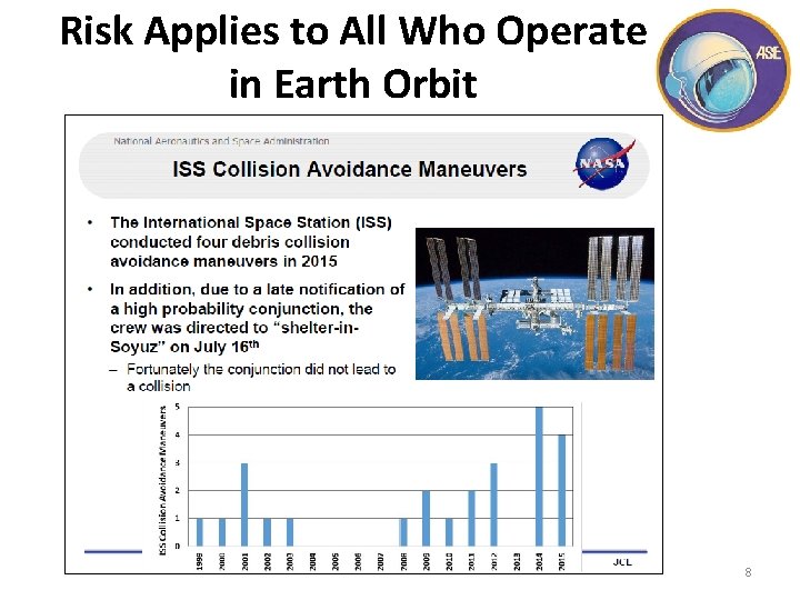 Risk Applies to All Who Operate in Earth Orbit 8 