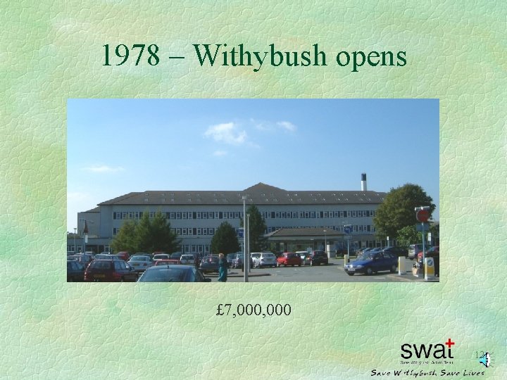 1978 – Withybush opens £ 7, 000 12 