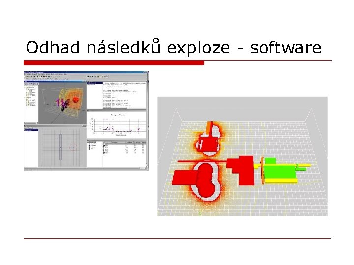 Odhad následků exploze - software 