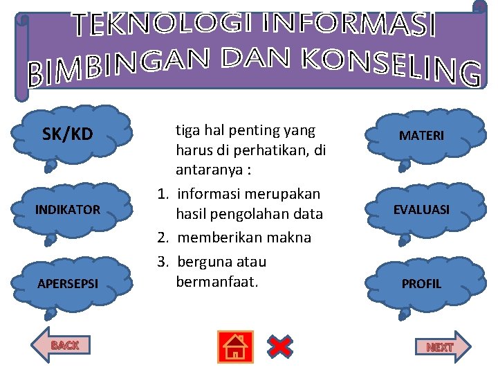 SK/KD INDIKATOR APERSEPSI BACK tiga hal penting yang harus di perhatikan, di antaranya :