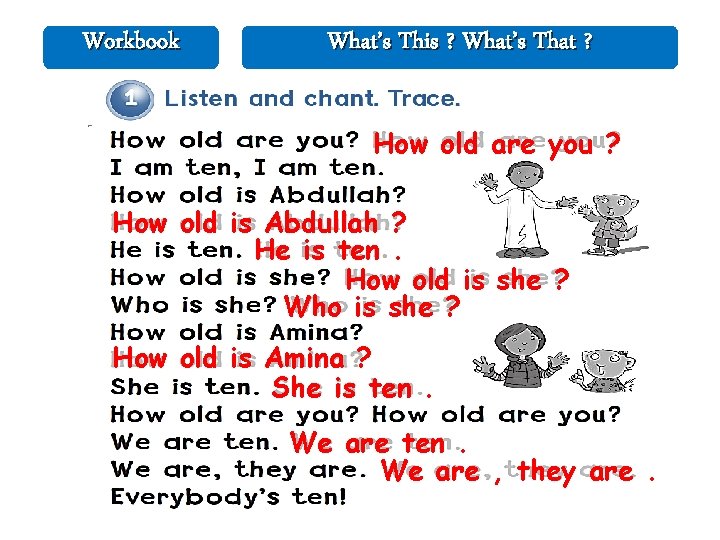 Workbook What’s This ? What’s That ? How old are you ? How old