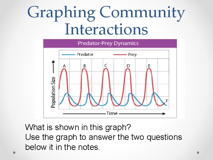 Graphing Community Interactions What is shown in this graph? Use the graph to answer