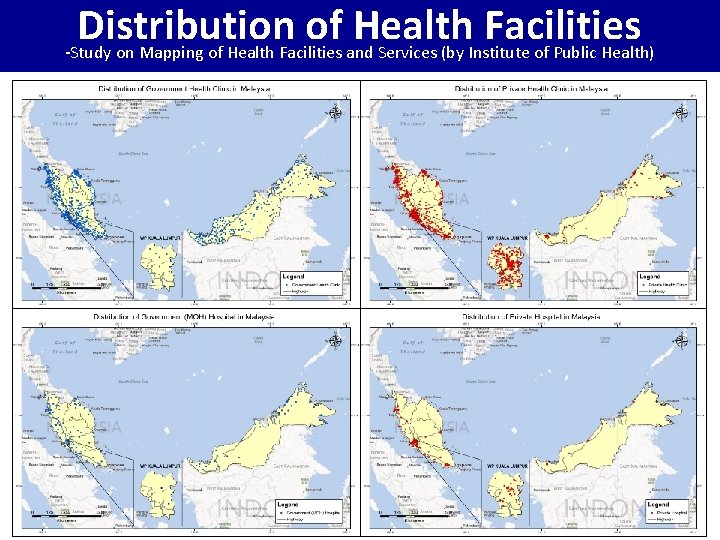 Distribution of Health Facilities -Study on Mapping of Health Facilities and Services (by Institute