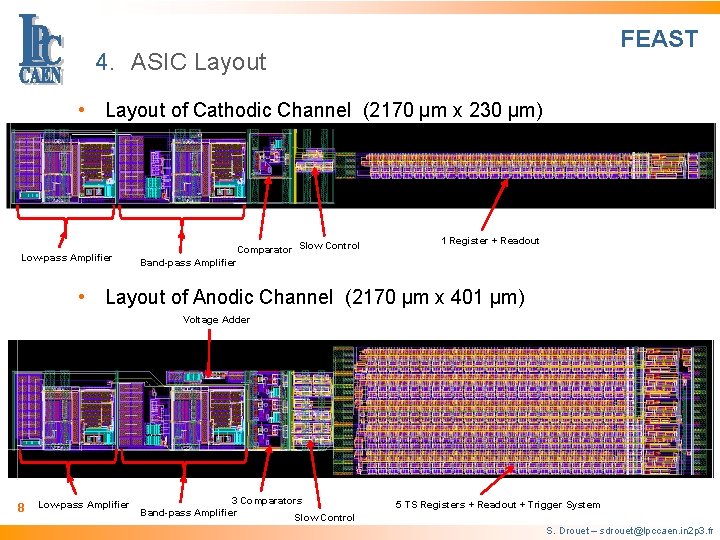 FEAST 4. ASIC Layout • Layout of Cathodic Channel (2170 µm x 230 µm)