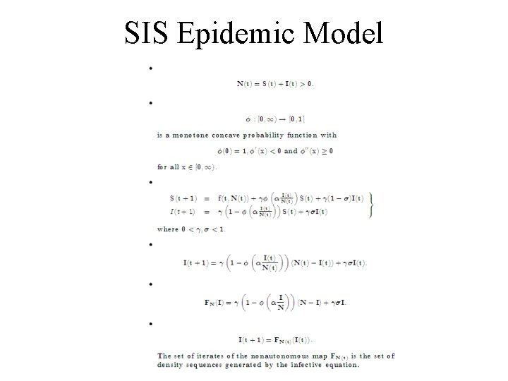 SIS Epidemic Model 