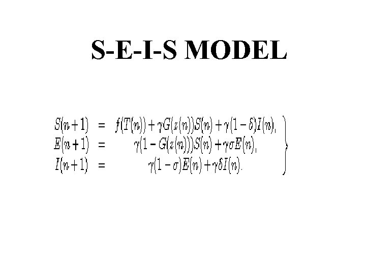 S-E-I-S MODEL 