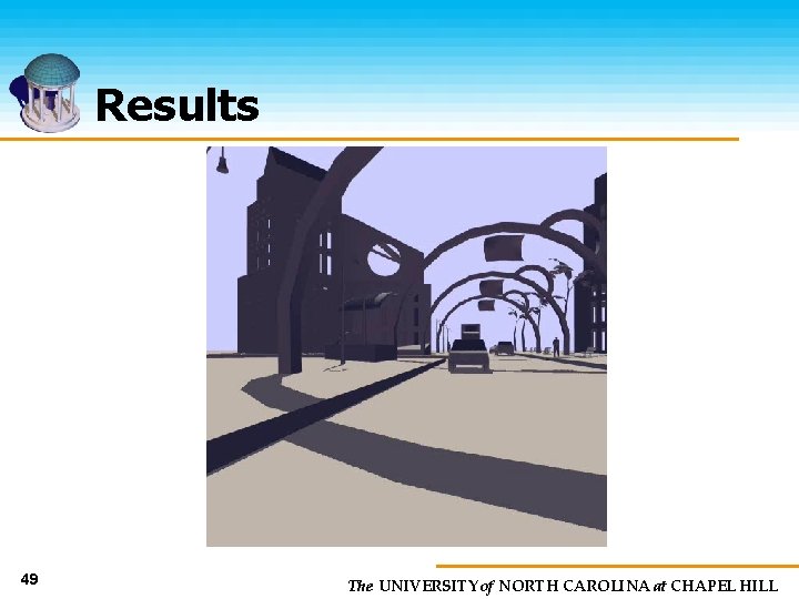 Results 49 The UNIVERSITY of NORTH CAROLINA at CHAPEL HILL 