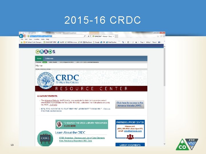 2015 -16 CRDC 13 