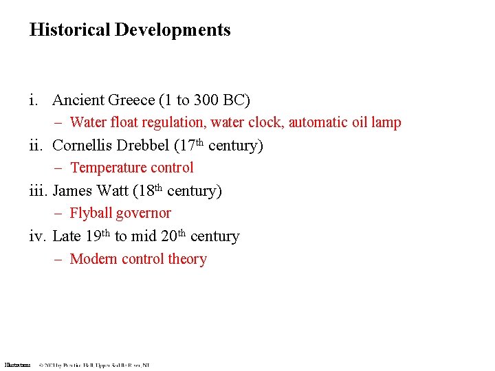 Historical Developments i. Ancient Greece (1 to 300 BC) – Water float regulation, water Historical Developments i. Ancient Greece (1 to 300 BC) – Water float regulation, water
