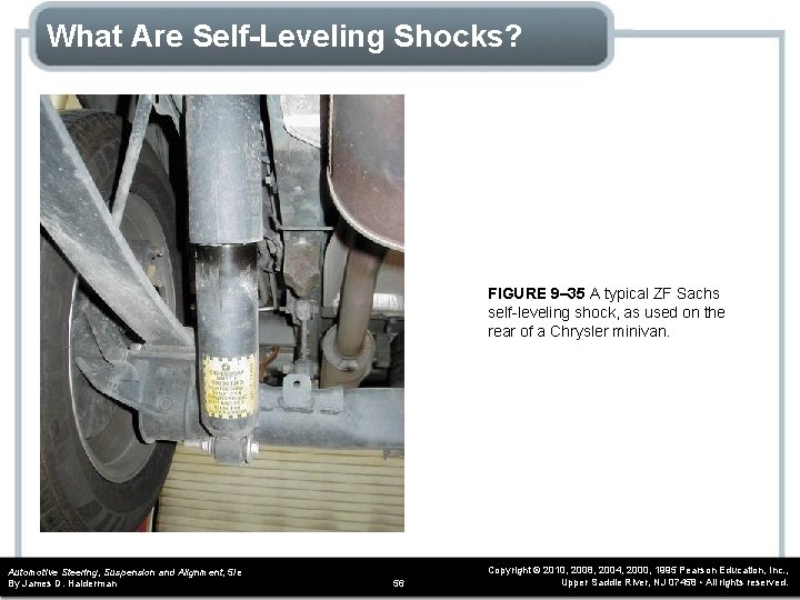 What Are Self-Leveling Shocks? FIGURE 9– 35 A typical ZF Sachs self-leveling shock, as