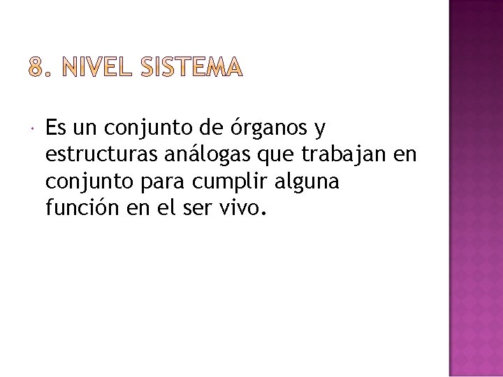  Es un conjunto de órganos y estructuras análogas que trabajan en conjunto para