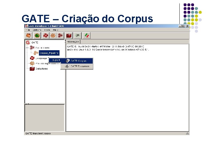 GATE – Criação do Corpus 