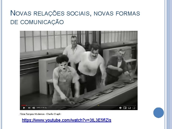 NOVAS RELAÇÕES SOCIAIS, NOVAS FORMAS DE COMUNICAÇÃO https: //www. youtube. com/watch? v=3 t. L