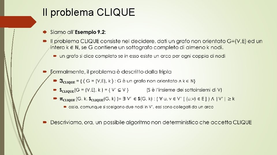 Il problema CLIQUE 