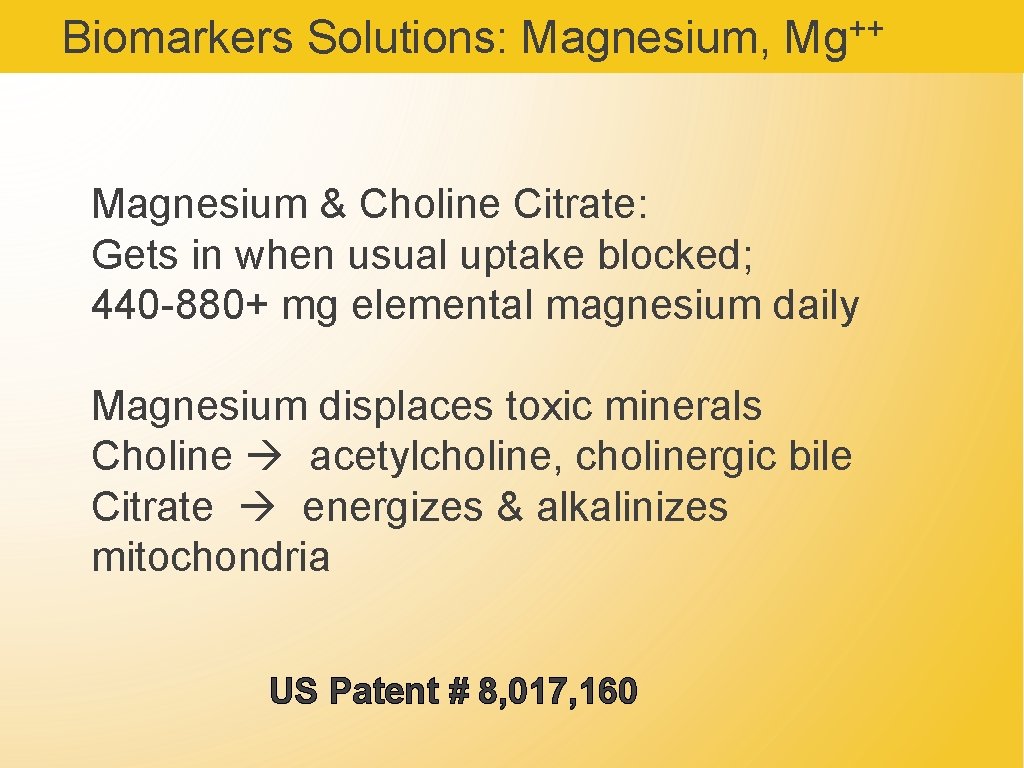 Biomarkers Solutions: Magnesium, ++ Mg Magnesium & Choline Citrate: Gets in when usual uptake