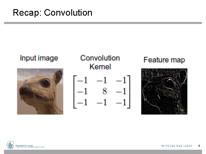 Recap: Convolution 4 Recap: Convolution 4