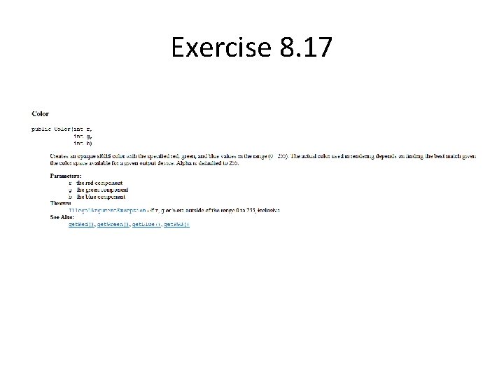 Exercise 8. 17 