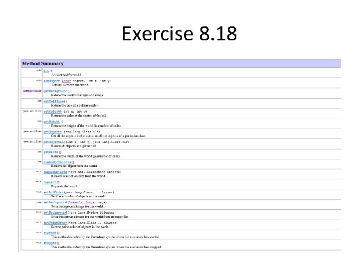 Exercise 8. 18 