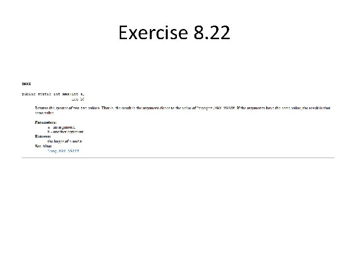 Exercise 8. 22 