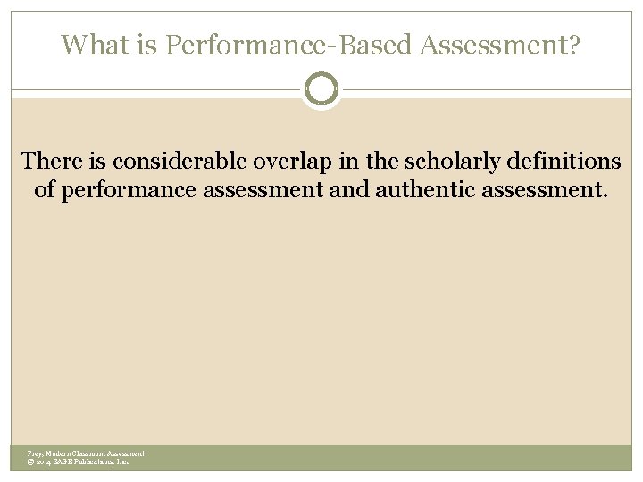 What is Performance-Based Assessment? There is considerable overlap in the scholarly definitions of performance