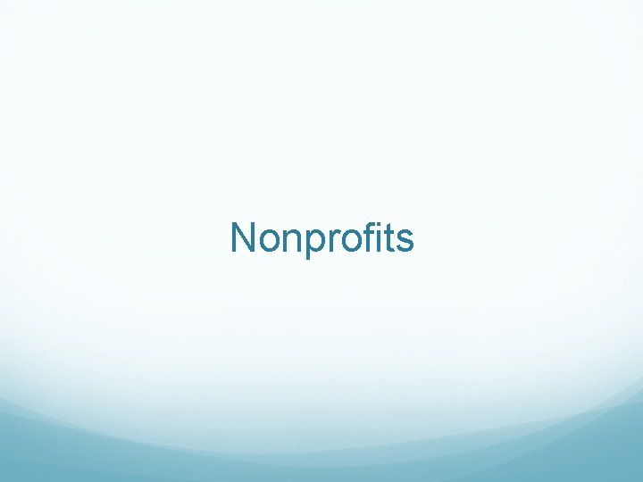 Nonprofits 