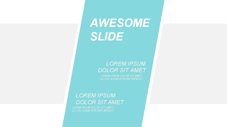 AWESOME SLIDE LOREM IPSUM DOLOR SIT AMET, CU USU AGAM INTEGRE IMPEDIT. 