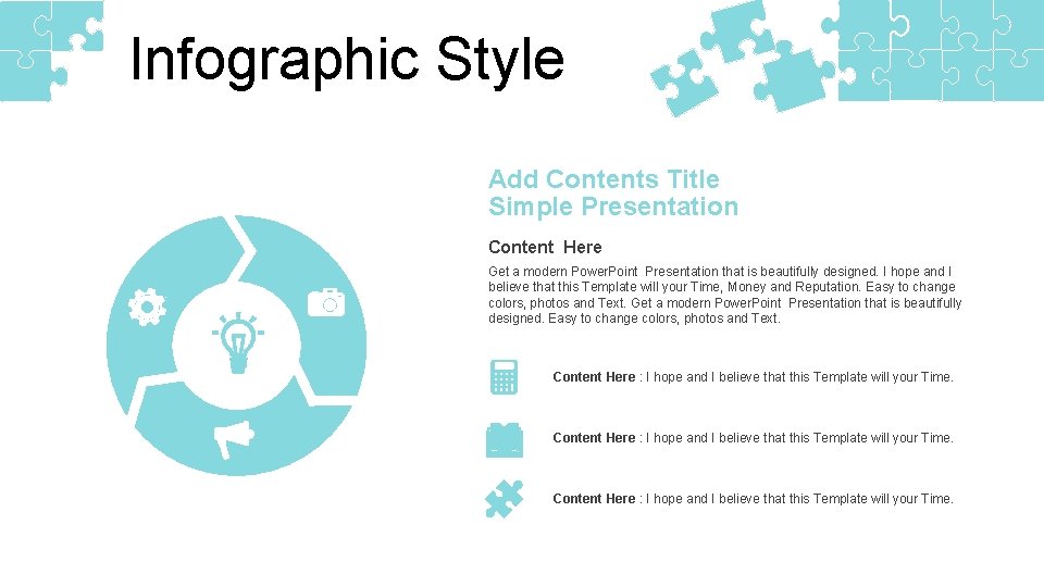 Infographic Style Add Contents Title Simple Presentation Content Here Get a modern Power. Point