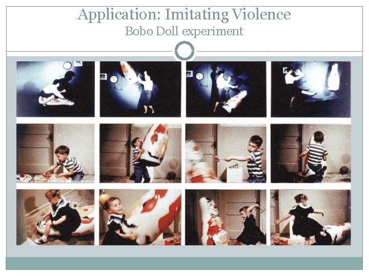 Application: Imitating Violence Bobo Doll experiment 