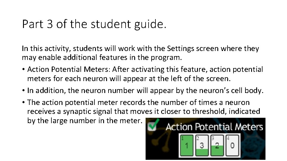 Part 3 of the student guide. In this activity, students will work with the