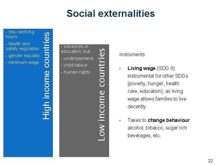 - advances in education, but… - underpayment - child labour - human rights Low