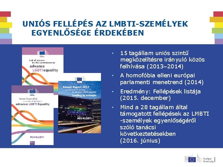 UNIÓS FELLÉPÉS AZ LMBTI-SZEMÉLYEK EGYENLŐSÉGE ÉRDEKÉBEN • 15 tagállam uniós szintű megközelítésre irányuló közös