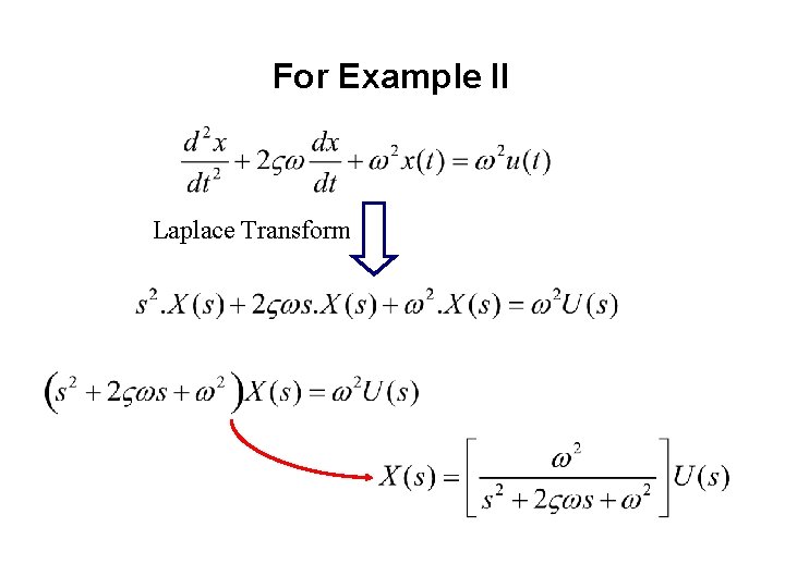 For Example II Laplace Transform 