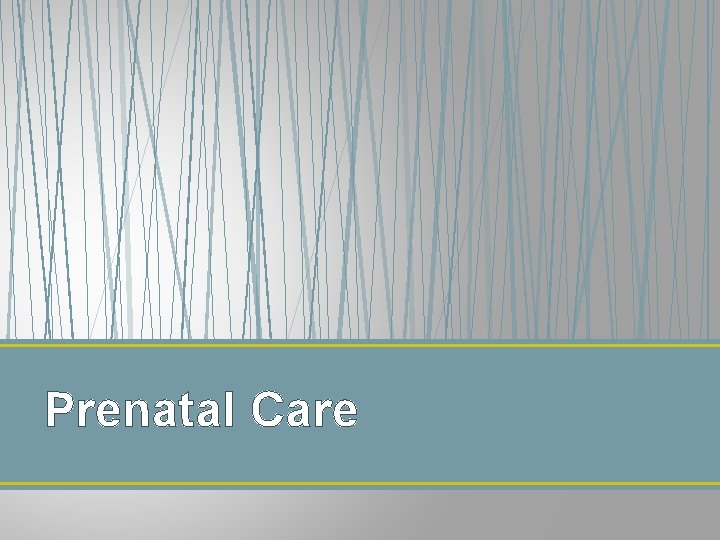 Prenatal Care 