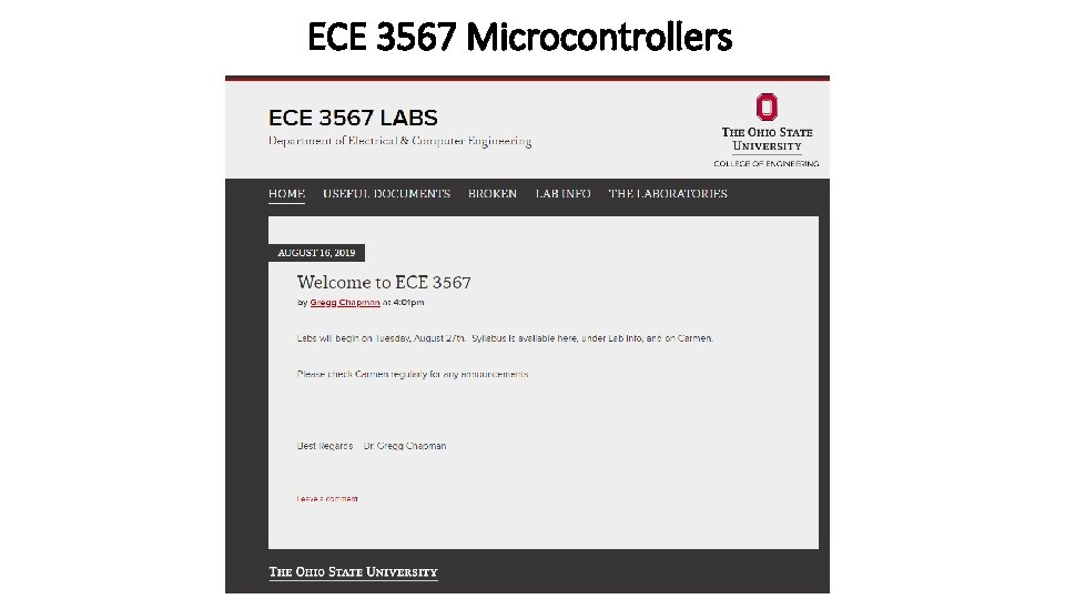 ECE 3567 Microcontrollers 