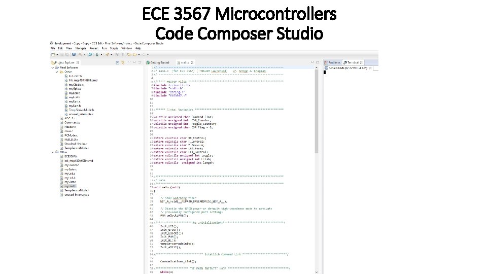 ECE 3567 Microcontrollers Code Composer Studio 