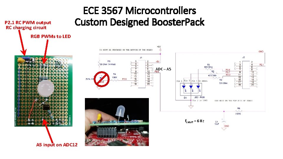 P 2. 1 RC PWM output RC charging circuit ECE 3567 Microcontrollers Custom Designed