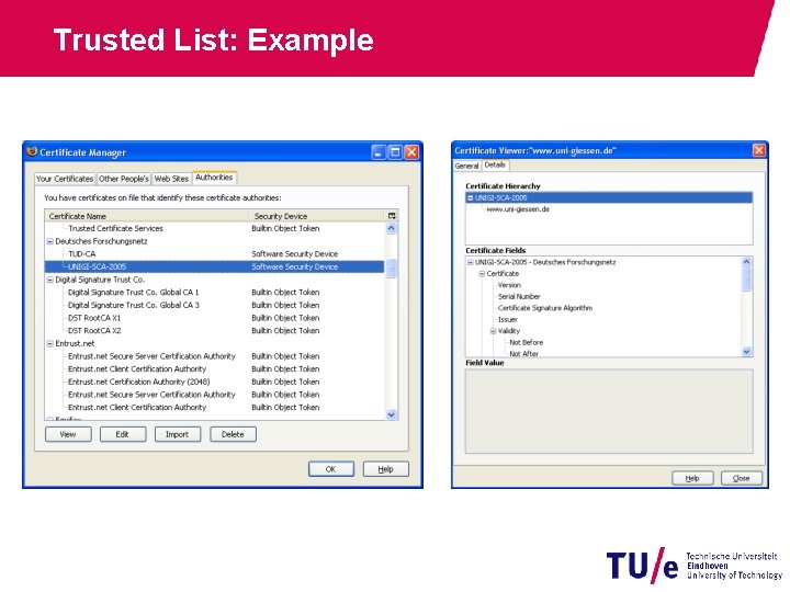 Trusted List: Example 