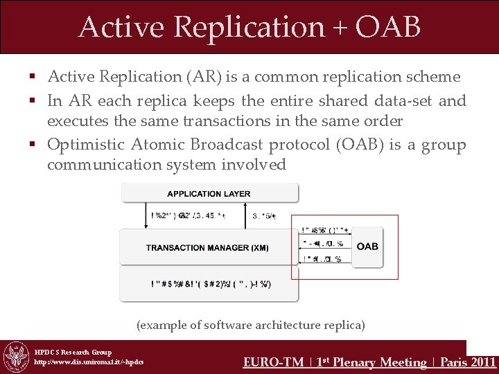Active Replication + OAB § Active Replication (AR) is a common replication scheme §