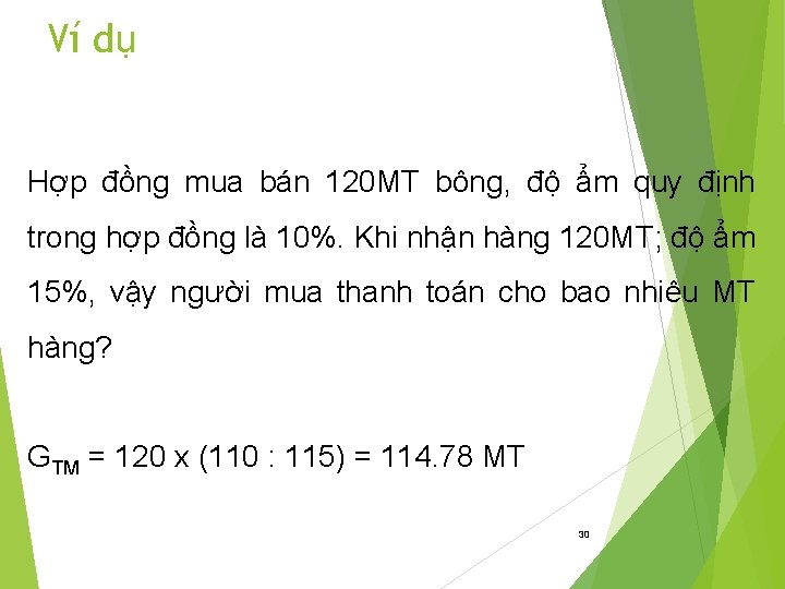 Ví dụ Hợp đồng mua bán 120 MT bông, độ ẩm quy định trong